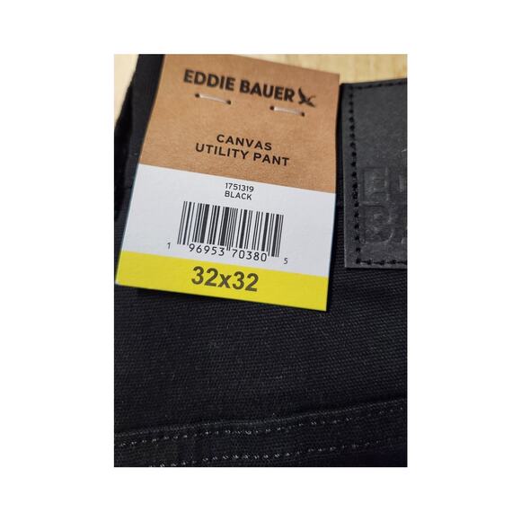 Eddie Bauer Men's Utility Cotton Canvas Stretch Pant Black Size 32 x 32 NWT - Picture 6 of 6